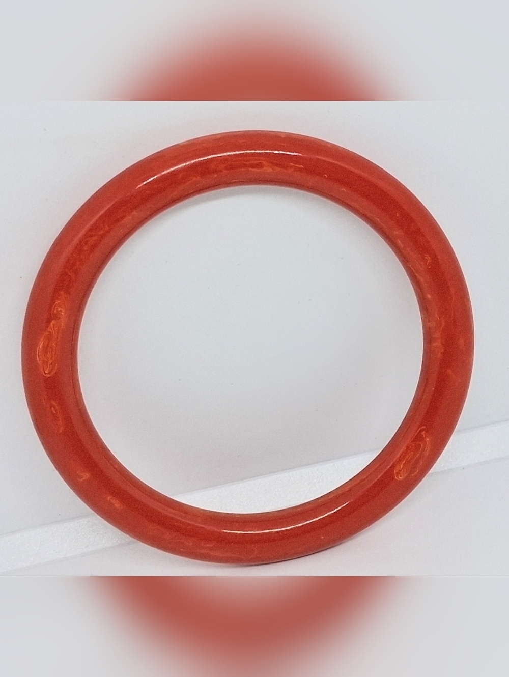 * Vintage Art Deco Fiesta Red Marbled Bakelite Bracelet
